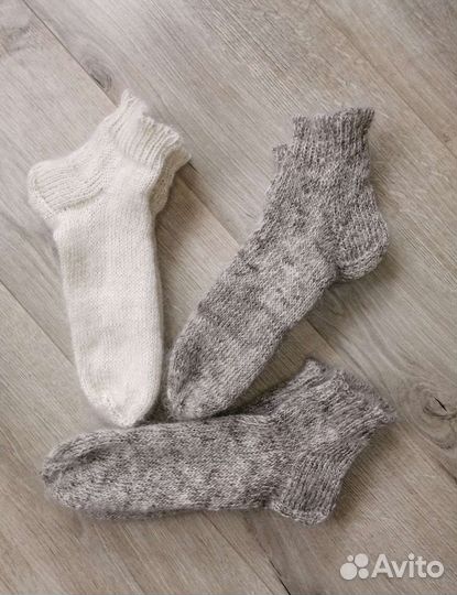 Носки вязаные пуховые укороченные