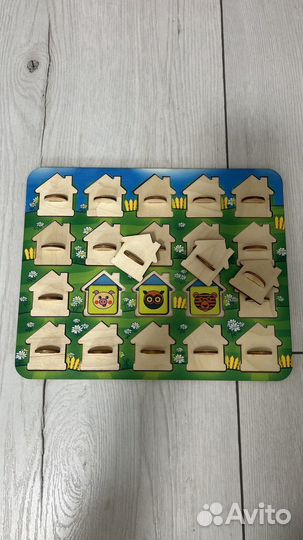 Деревянные пазлы вкладыши