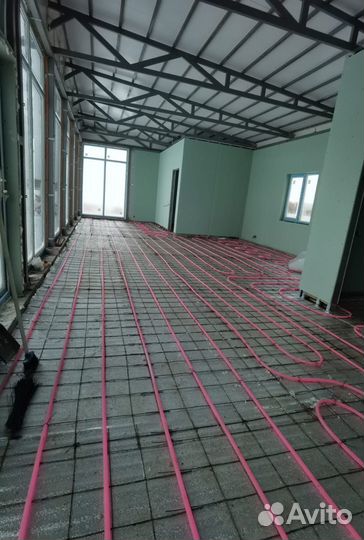 Электро-водяной теплый пол монтаж под ключ