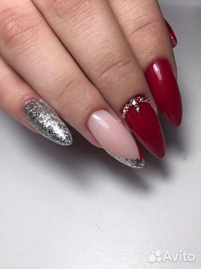 Наращивание ногтей, покрытие гель лаком, укреплени