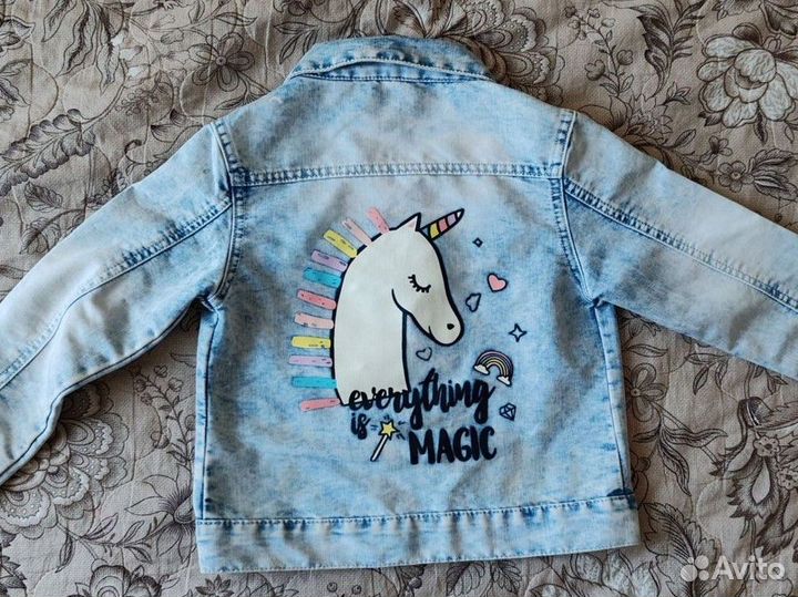 Джинсовая куртка для девочки 110