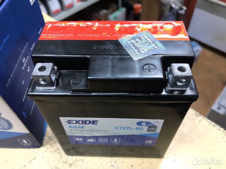 Аккумулятор мото Exide 6 а/ч AGM