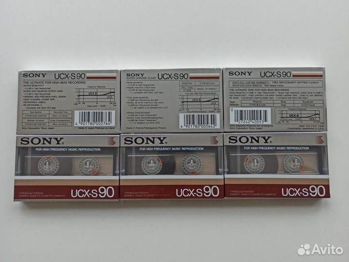 Новая аудиокассета sony UCX / sony UX