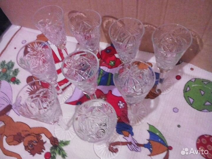 Хрустальные рюмки на ножке СССР