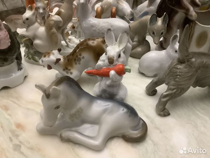 Статуэтки, фарфор, животные, птицы, СССР