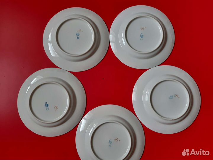 Тарелки Пролетарий голубые розы СССР