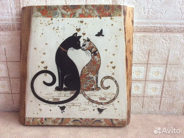 Доска сырная « парижские коты»