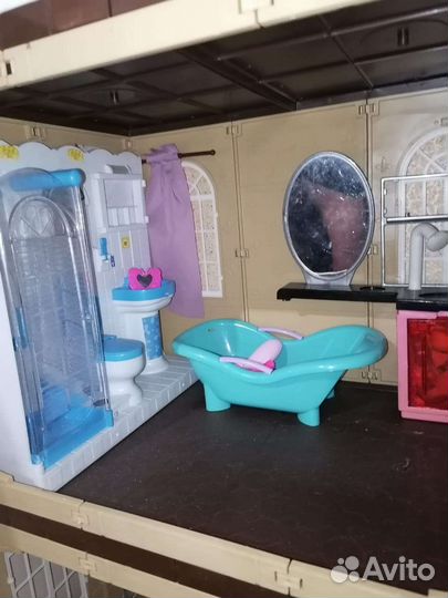 Кукольный домик для барби с мебелью