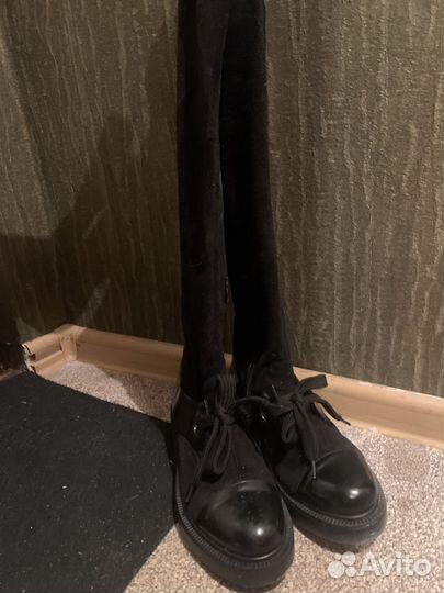 Ботфорты натуральная кожа 36 весна