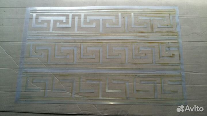 Интерьерный трафарет меандр