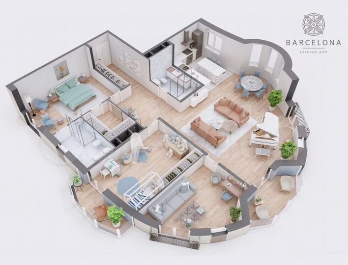 4-к. квартира, 156,1 м², 19/23 эт.