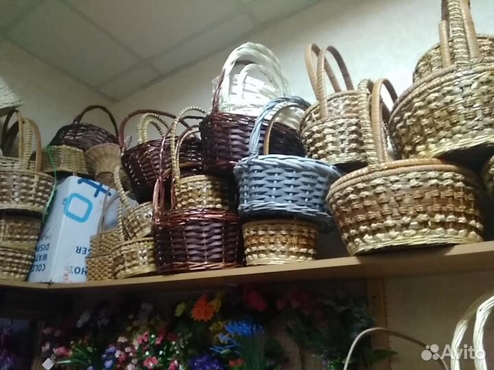 Плетеная корзина бамбук