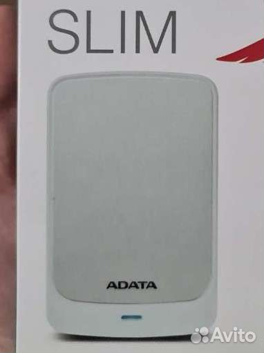 Внешний диск HDD A-Data, 1тб, белый