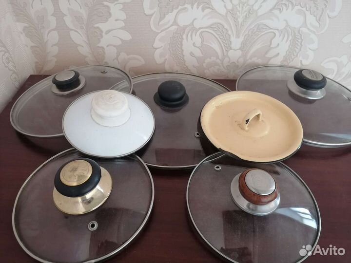 Крышки для кастрюли и сковороды. Стекло, металл