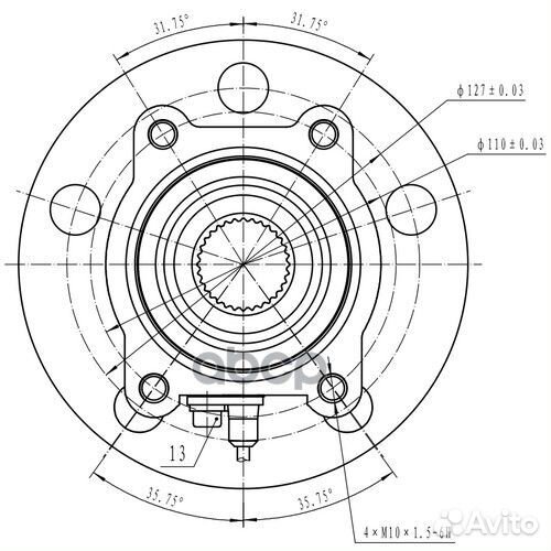 Ступица передняя Z89408R Zikmar