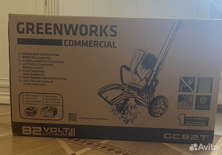 Электрокультиватор аккумуляторный Greenworks GC82T