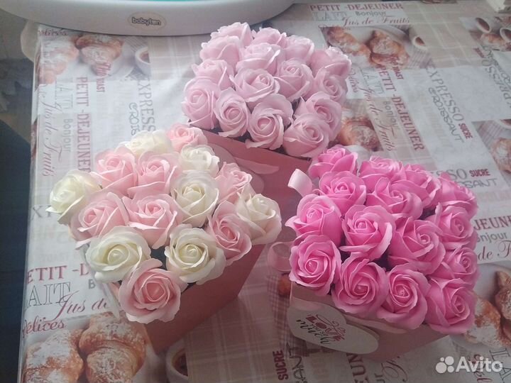 Букет из мыльных роз