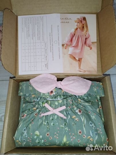 Платье для девочки комплект с трусиками и повязкой