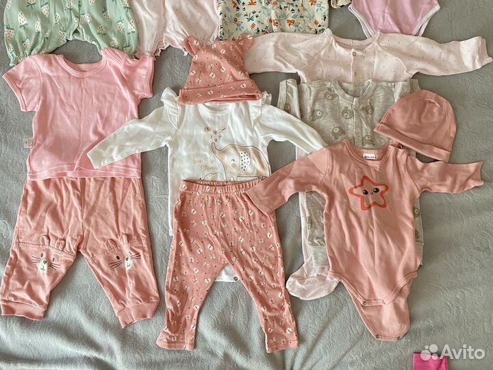 Вещи пакетом на девочку 68-74 размер