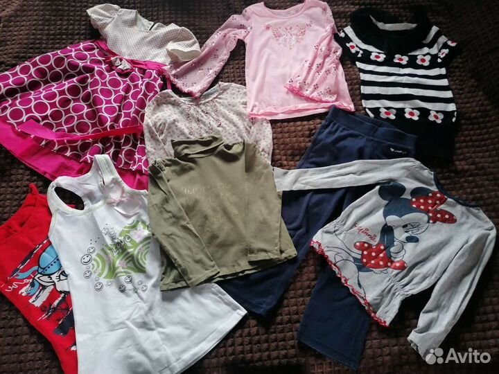 Вещи пакетом на девочку, 116 см
