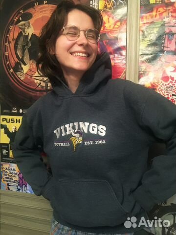 Винтажный худи Gildan NFL Vikings (толстовка)