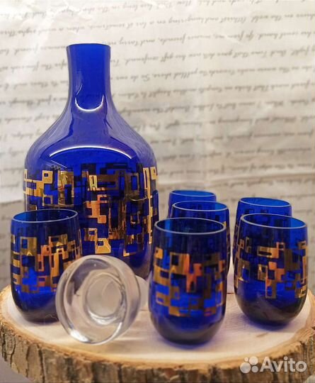 Графин и рюмки. Винтаж. Чехословакия