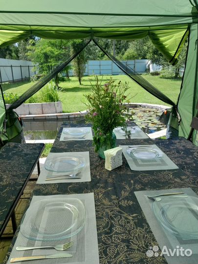 Аренда беседки с мангалом у воды