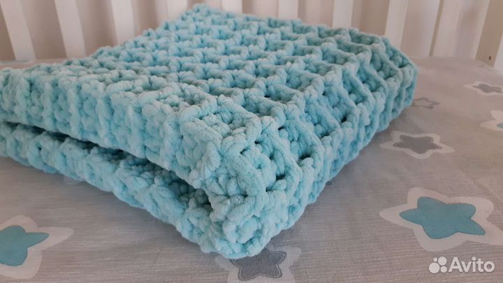 Плед детский плюшевый. Ручная работа