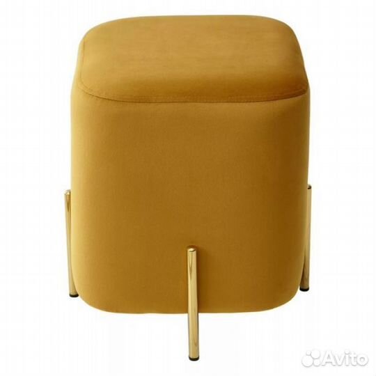 Пуф для гостиной ares bluvel-68 yellow / gold