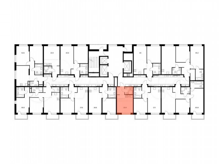 Квартира-студия, 21 м², 13/22 эт.