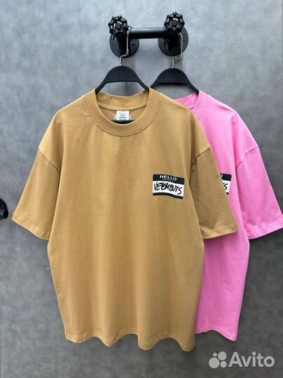 Футболка Vetements Pink оверсайз