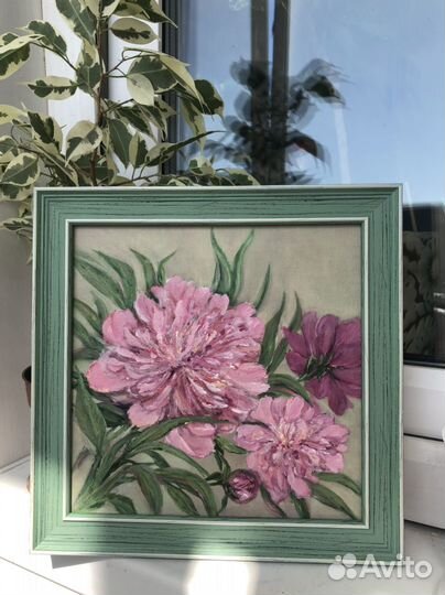 Картина маслом цветы