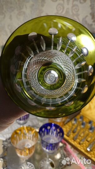 Бокалы цветной хрусталь Франция, Лорейн