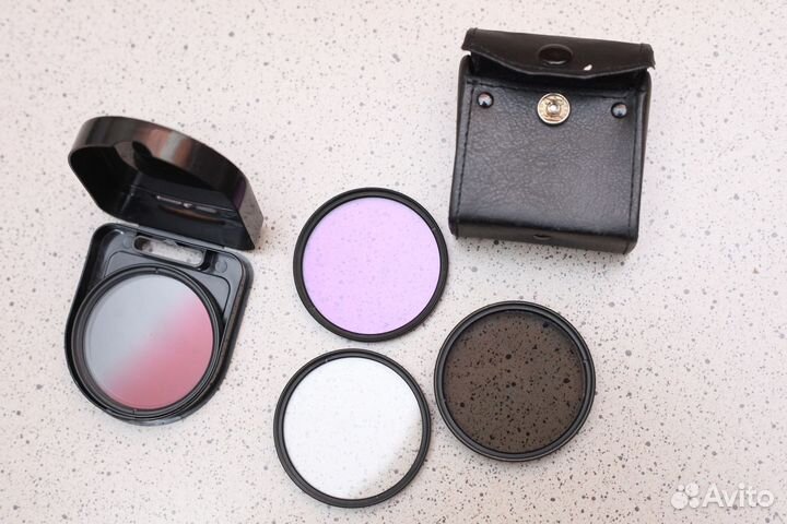 Переходник, аккумуляторы, светофильтры и сумка