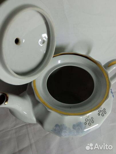 Заварочный чайник СССР. Вербилки. Костяной фарфор