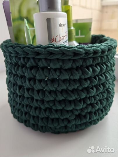 Трикотажная корзинка