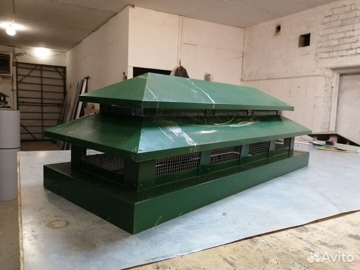 Дымник с двойной крышкой, колпак