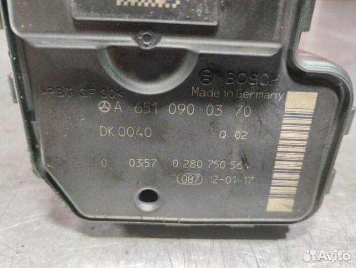 Заслонка дроссельная Mercedes C-Class W204 OM651