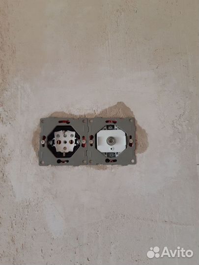 Замена блока выключателей, розеток, светильников