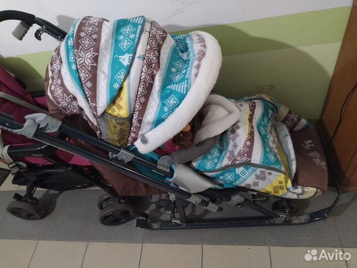 Детские санки с колесами