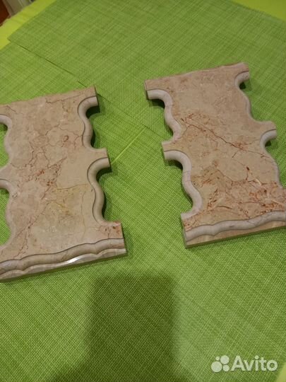 Сервировочные мраморные подставки беж.цвета 25х15