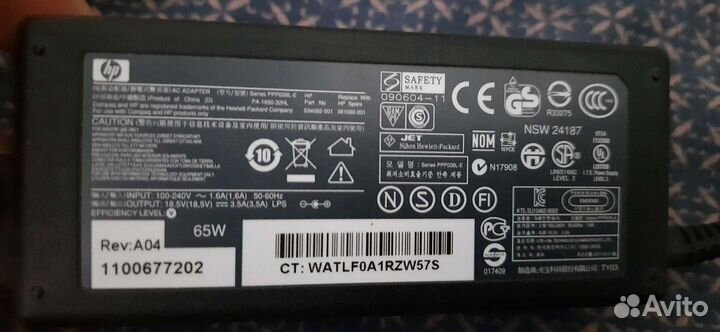 Блок питания HP 18,5v 3,5a 65w