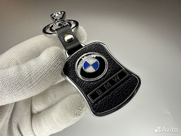 Брелок BMW кожа-хром
