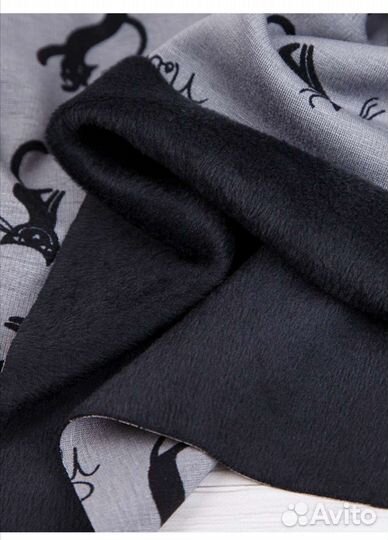 Трикотаж на меху бебисофт принт