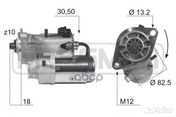 Стартер Toyota LC prado 120 2.2kw 220361 Era