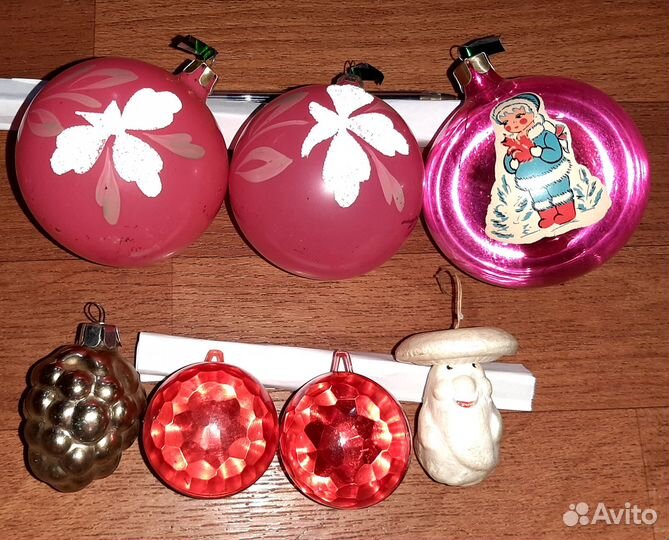 Новогодние игрушки, елочный дождь СССР