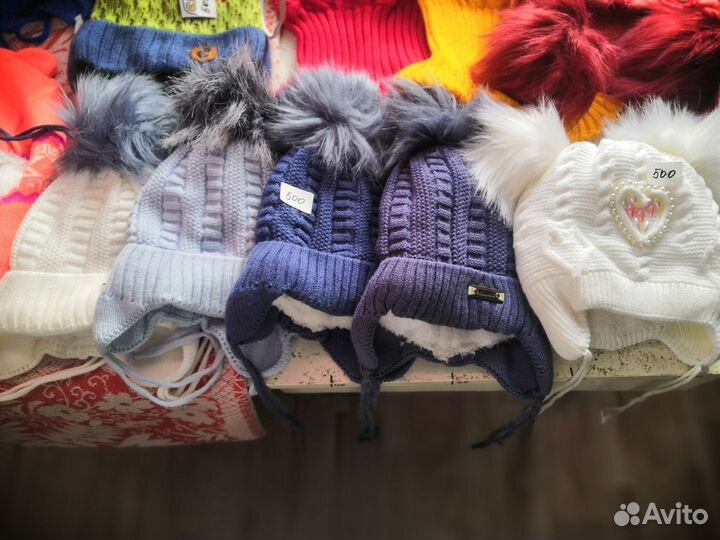 Шапочка вязаная детская