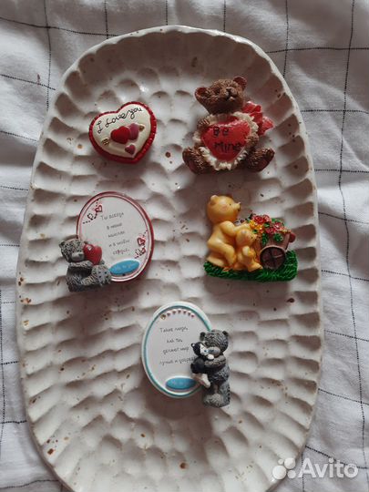 Магниты на холодильник коллекция мишки