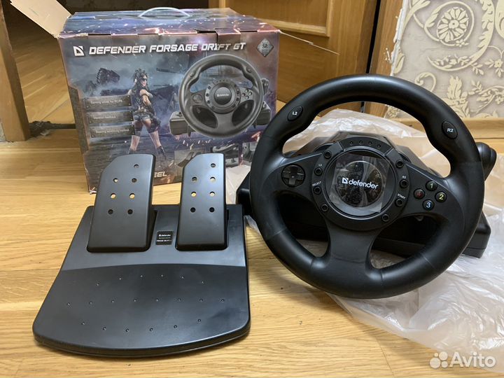 Руль Defender Forsage Drift GT черный