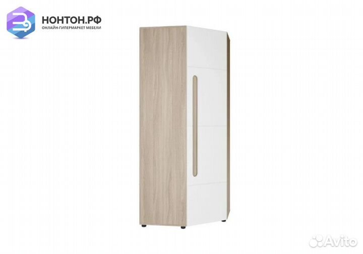 Шкаф угловой Палермо-3 ясень шимо светлый / белый